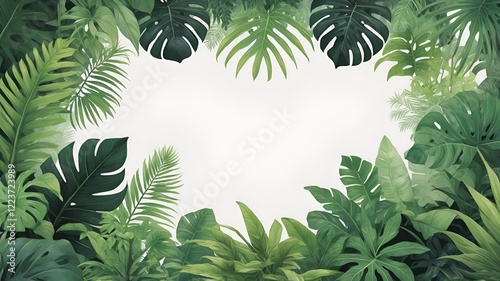 tropical jungle frame