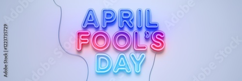 A creative minimalist 3D render of a neon sign that says 