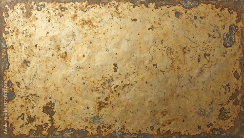 Wallpaper Mural Weathered antique brass sheet with patina scratches and textured finish Torontodigital.ca