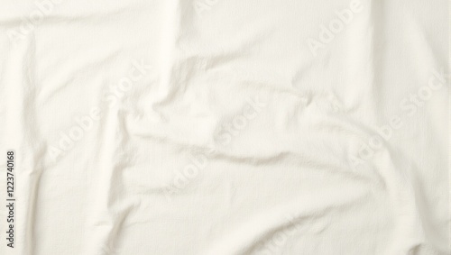 Natural ivory cotton fabric with texture and crinkled edges perfect for rustic settings