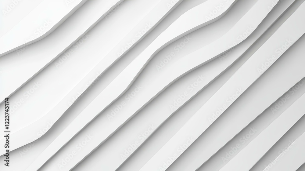 Obraz premium Experience elegance with a white luxury background featuring grey diagonal stripes, perfect for modern designs.