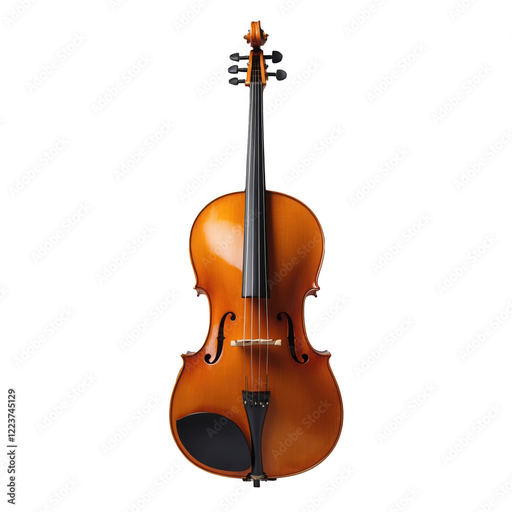 Fototapeta premium cello viola musical instrument isolated cutout transparent background