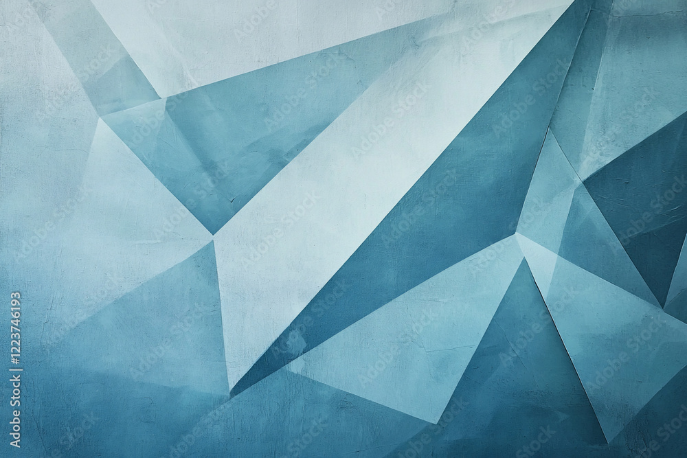 Abstract blue geometric background with layered shapes creating depth and texture for design use Abstract blue geometric background with layered shapes creating depth and texture for design use