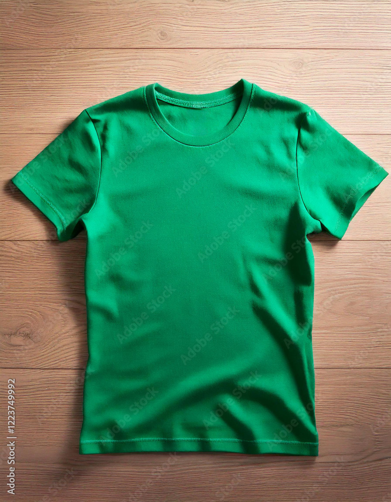 green t-shirt front view