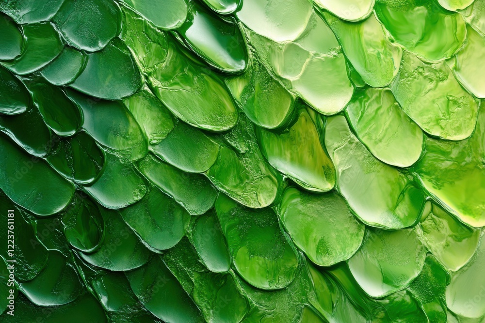 Fototapeta premium image of vibrant green fluid acrylic texture