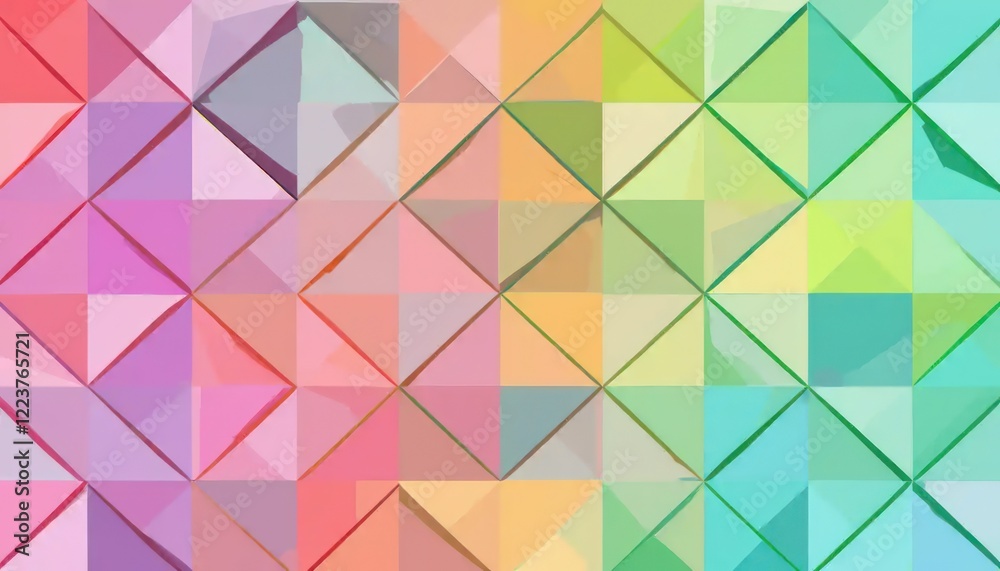 Abstract Geometric Pastel Rainbow Mosaic Design Abstract Geometric Pastel Rainbow Mosaic Design