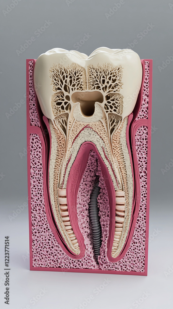 3D Model of Human Tooth Anatomy and Structure 3D Model of Human Tooth Anatomy and Structure