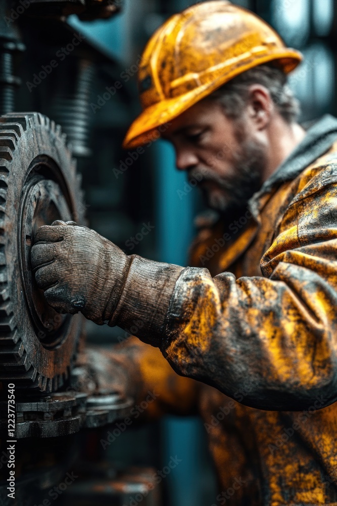 Technician Replaces Bearings on Heavy-Duty Industrial Motor During Maintenance in Factory Setting Technician Replaces Bearings on Heavy-Duty Industrial Motor During Maintenance in Factory Setting