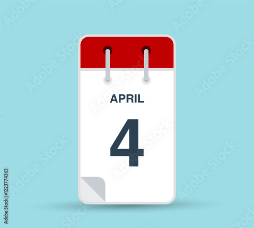 April 4 calendar icon