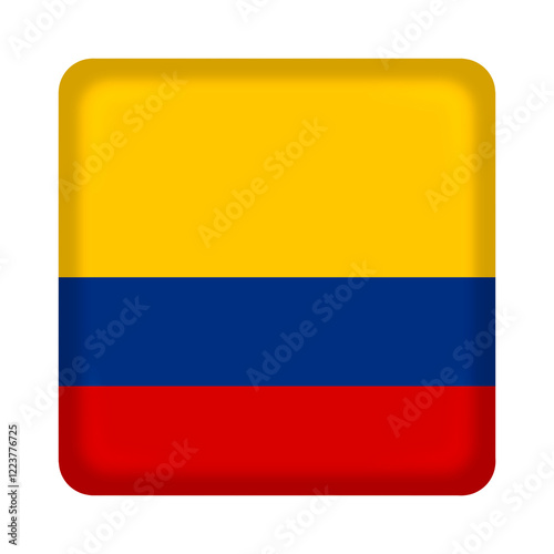 Colombia flag cube pin and badge Free Download Colombia flag cube pin and badge - GFXLoad