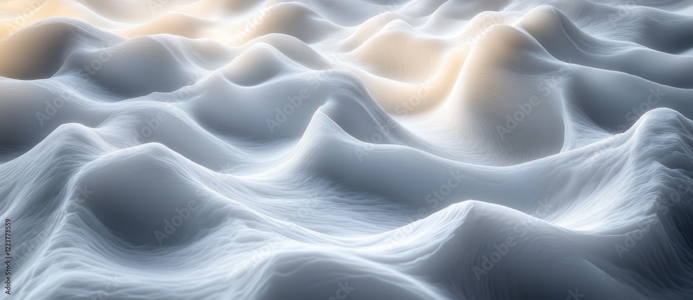 Obraz premium Abstract Silk Texture Grey Gradient Background with Flowing Shapes and Soft Light Effects