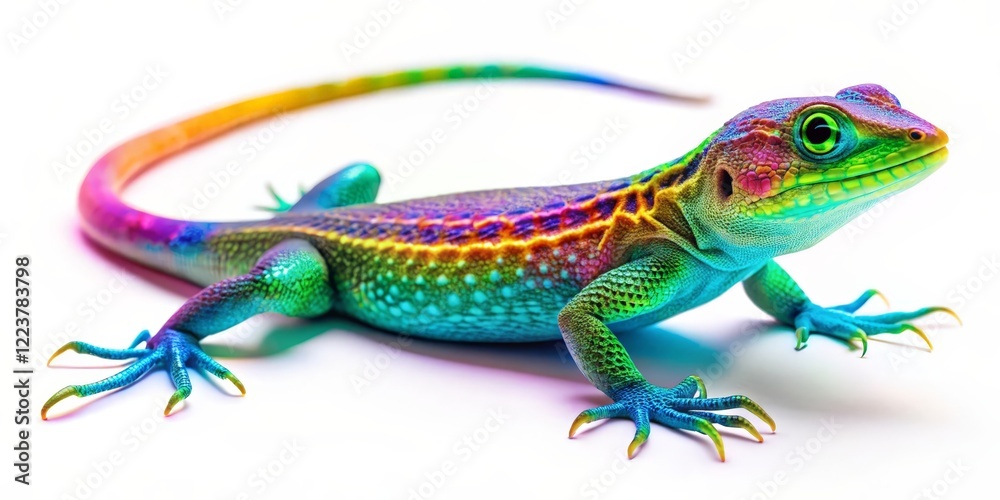 Obraz premium Vibrant Rainbow Lizard