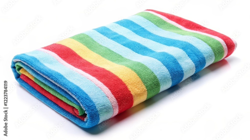 Folded Striped Beach Towel Folded Striped Beach Towel