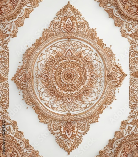 beautiful mehndi symbols on plain white background,  decorative designs, mehndi art,  beauty symbols