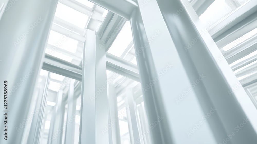 Obraz premium Abstract White Architectural Structure Design