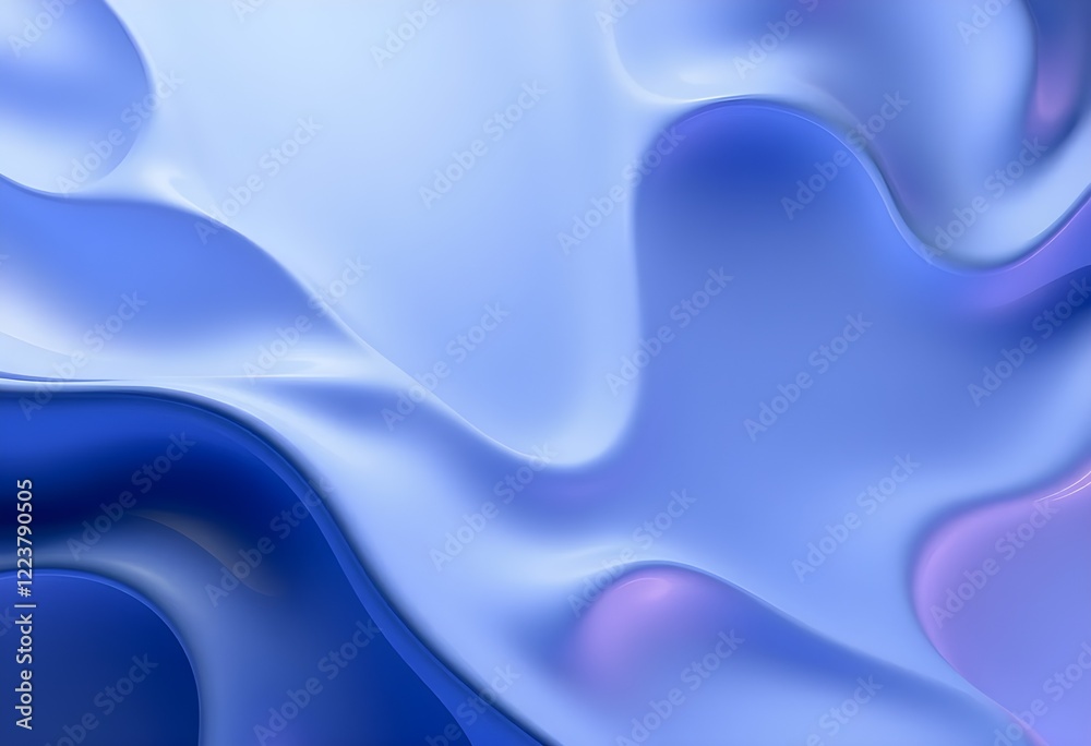 Fototapeta premium Blue Abstract Gradient Wavy Shape Futuristic Background, Wallpaper 3d rendering background, Growing Retro Wave Vector Background