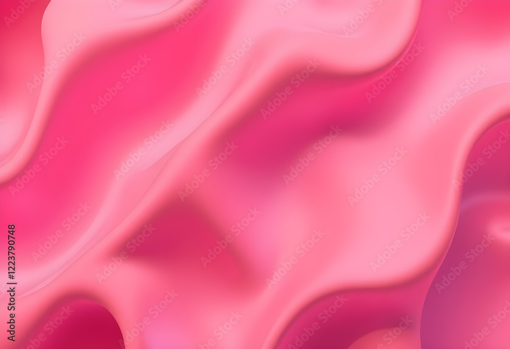 Obraz premium Pink Abstract Gradient Wavy Shape Futuristic Background, Wallpaper 3d rendering background, Growing Retro Wave Vector Background