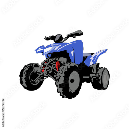 ATV vehicle illustration design template PNG photo