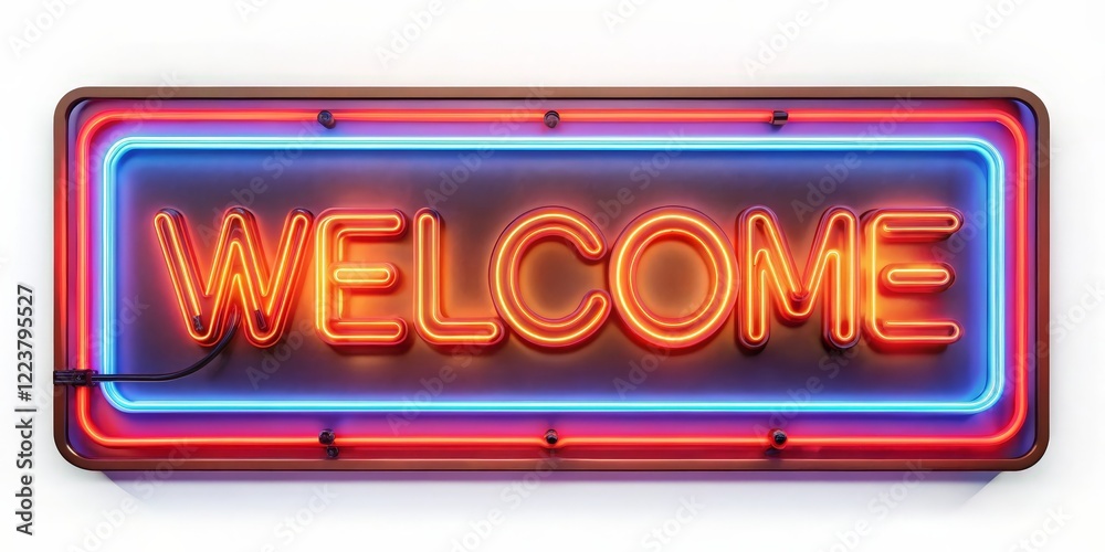 Obraz premium Neon Welcome Sign
