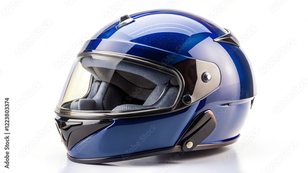 Blue Motorcycle Helmet