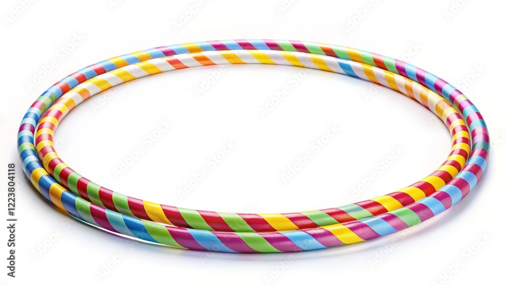 Colorful Hula Hoops on White Background Colorful Hula Hoops on White Background