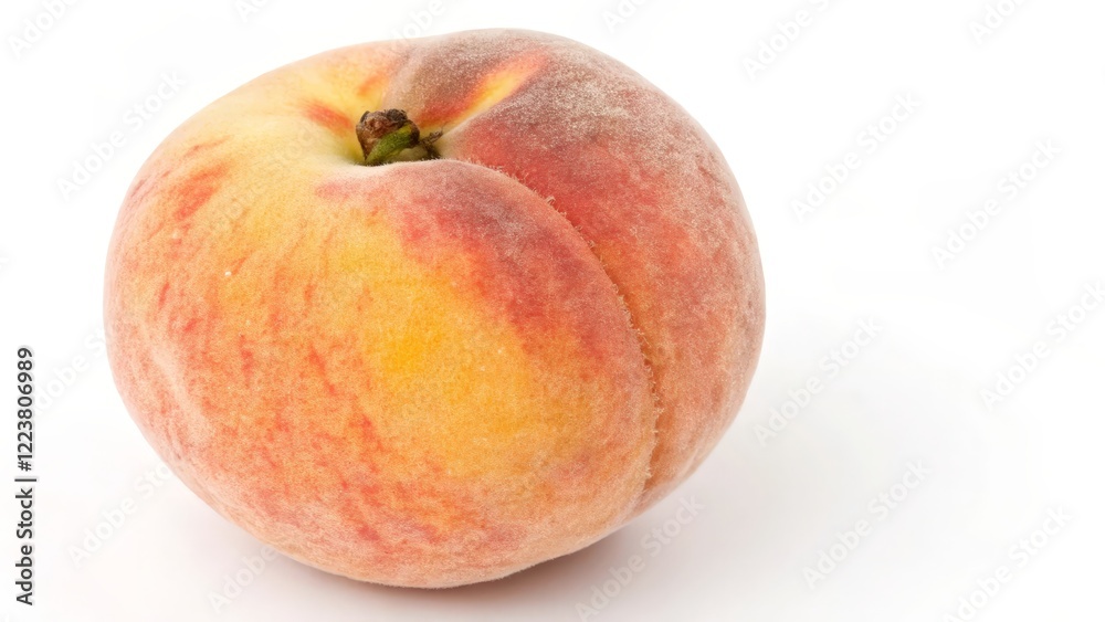 Ripe Peach on White Background Ripe Peach on White Background