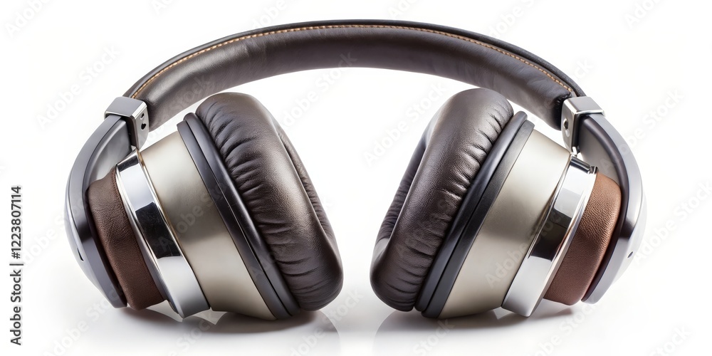 Over-ear Headphones, Brown and Beige, Studio Shot Over-ear Headphones, Brown and Beige, Studio Shot