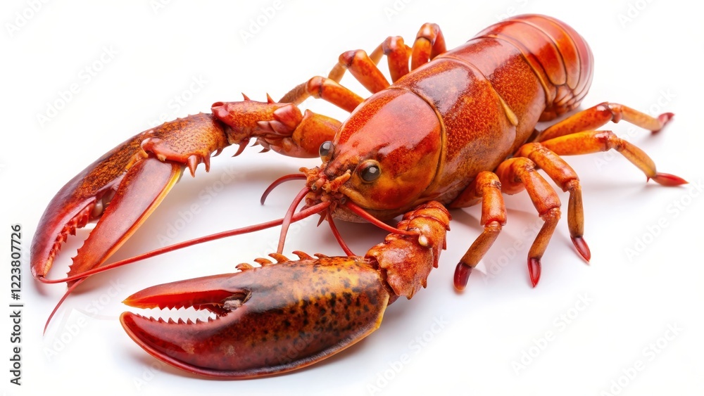 Cooked Lobster on White Background Cooked Lobster on White Background