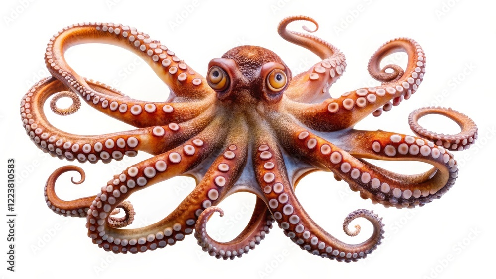 Obraz premium Octopus on White Background