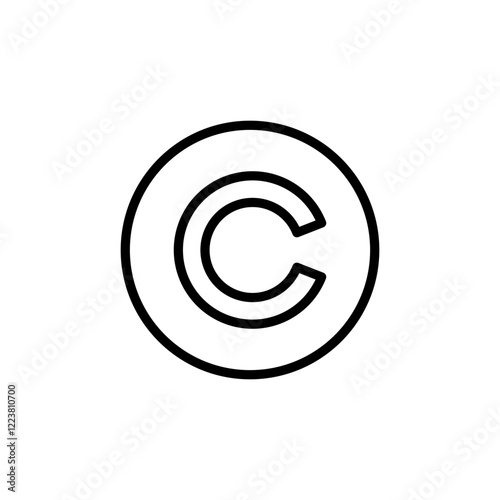 Copyright icon logo design. copyright sign and symbol