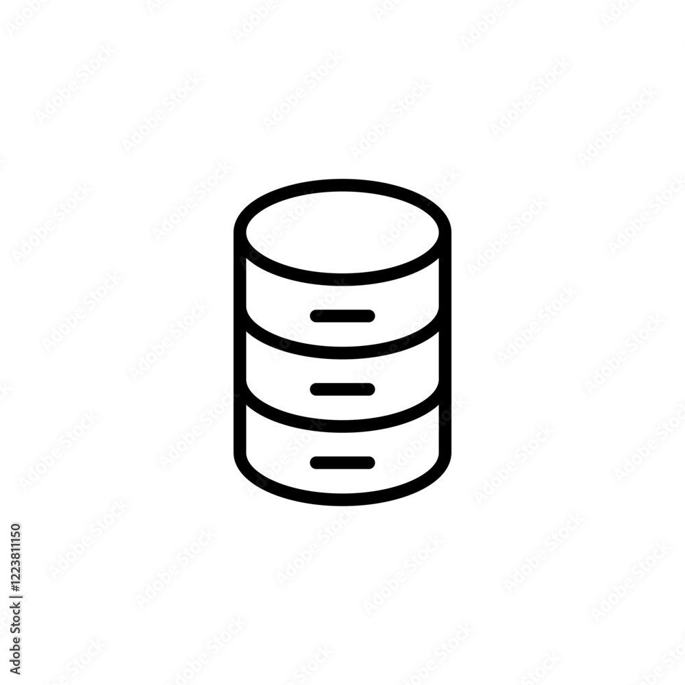 Database icon logo design. database sign and symbol Database icon logo design. database sign and symbol