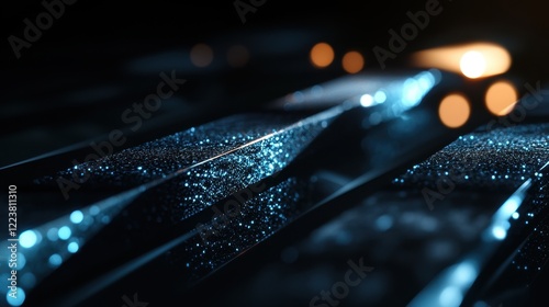 Wallpaper Mural Abstract Blue Glittering Prismatic Parallel Lines Torontodigital.ca