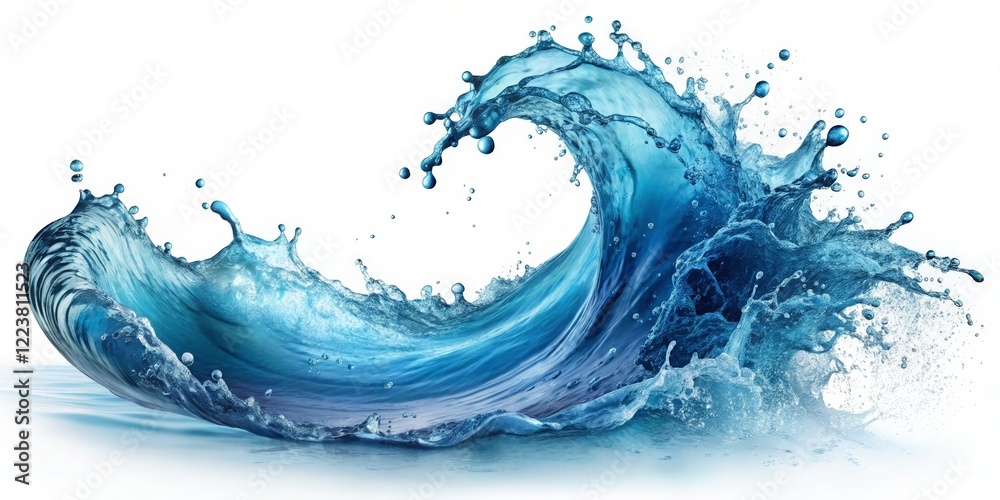 Obraz premium Blue Water Wave Splash