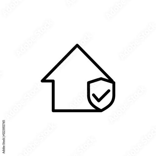 home insurance icon logo design. home protection sign and symbol