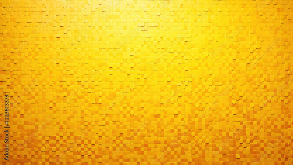 Bright Yellow Mosaic Pattern With Glossy Tiles Bright Yellow Mosaic Pattern With Glossy Tiles