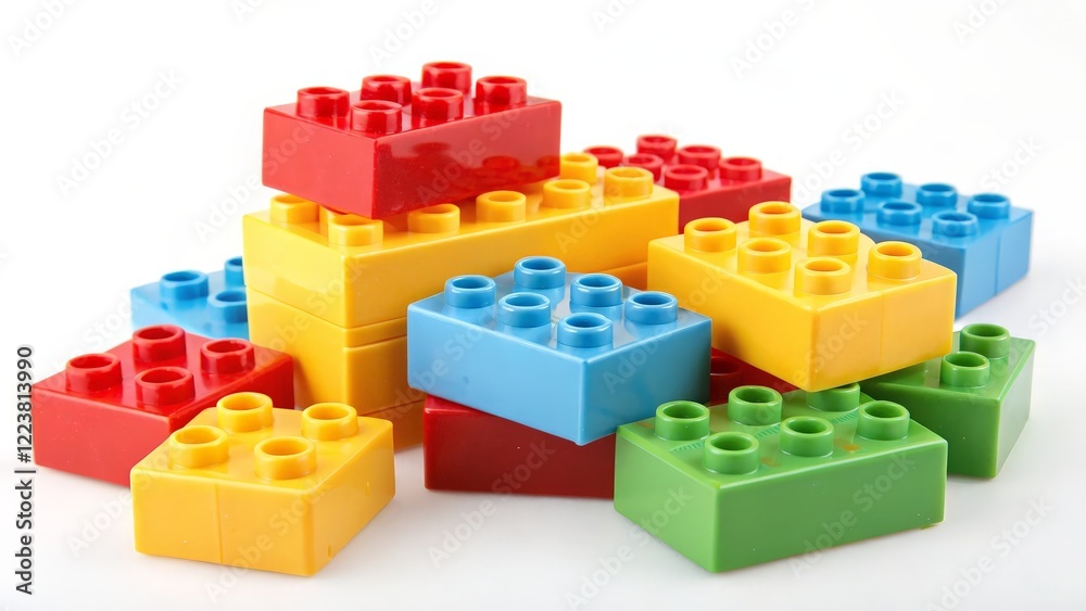 Obraz premium Colorful Plastic Building Blocks