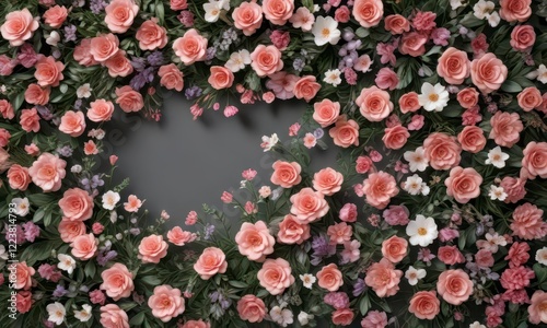 Artificial flowers wall with intricate details and delicate petals,  wallpaper,  home decor,  interior design