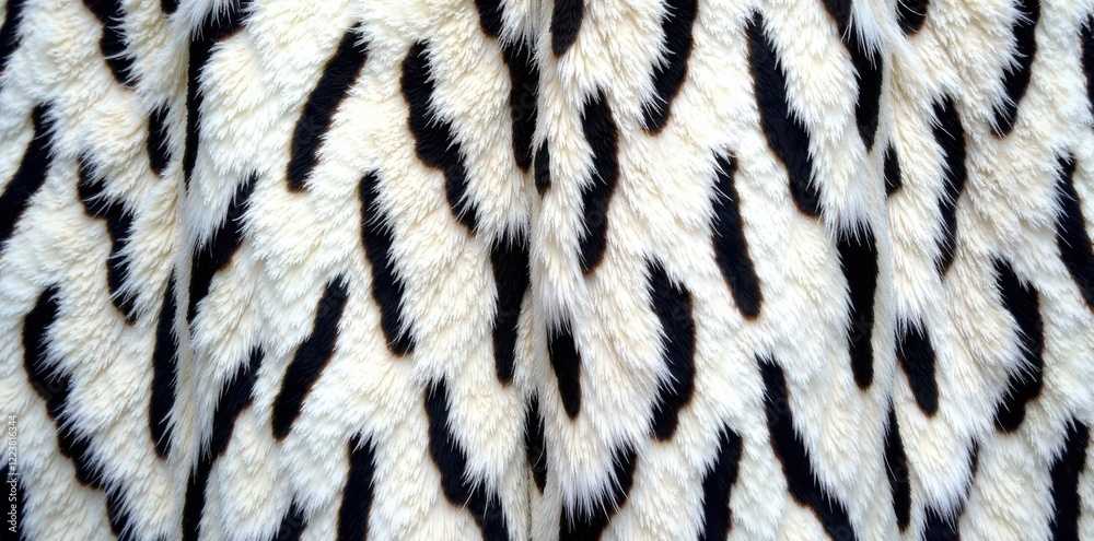 Fototapeta premium Bengal tiger fur texture pattern seamless repeating white black, pattern, bengal tiger, repeating