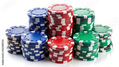 Stacks of Casino Chips photo