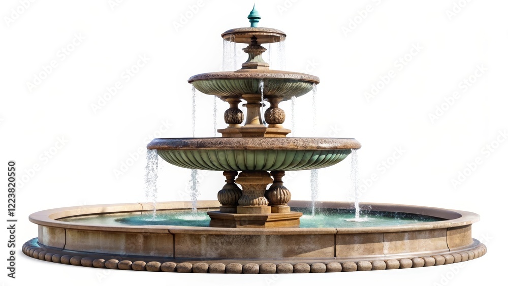 Naklejka premium Three-Tiered Stone Fountain