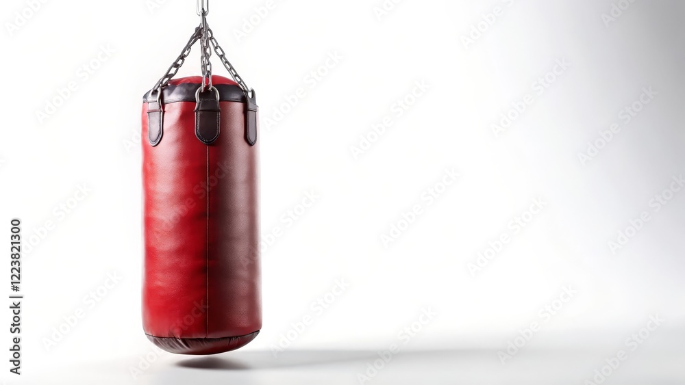 Obraz premium Red Leather Boxing Punching Bag