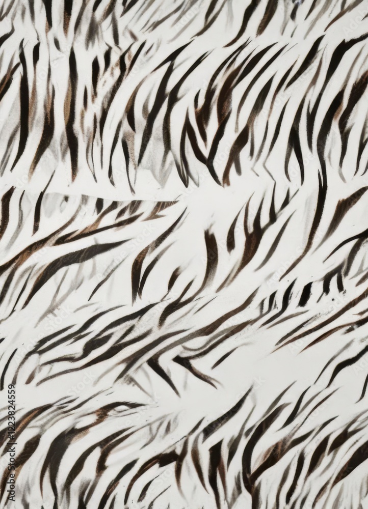 Seamless Bengal tiger stripe pattern on white background, striped, fur Seamless Bengal tiger stripe pattern on white background, striped, fur
