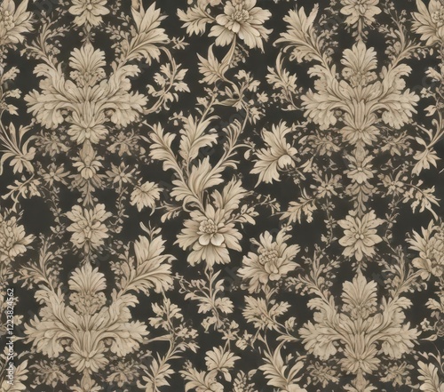 Wallpaper Mural Seamless floral damask pattern with organic botanical elements and subtle texture ,  floral patterns,  abstract floral Torontodigital.ca