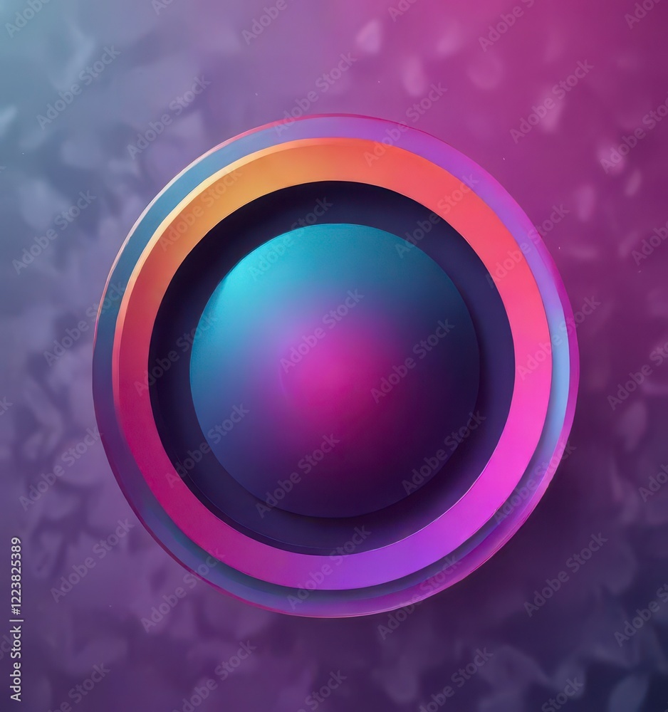 Obraz premium Geometric shape background with rotating circle motion and gradient effect in a modern abstract style , background, modern, design