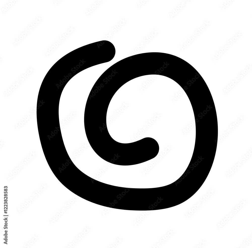 Black Spiral Abstract Swirl icon vector Black Spiral Abstract Swirl icon vector