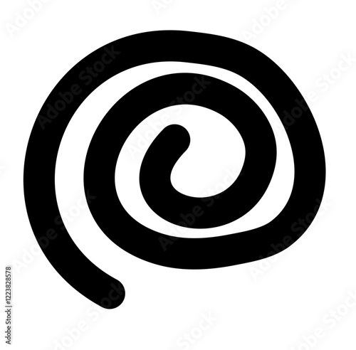 Obraz na płótnie Black Spiral Abstract Swirl icon vector w salonie