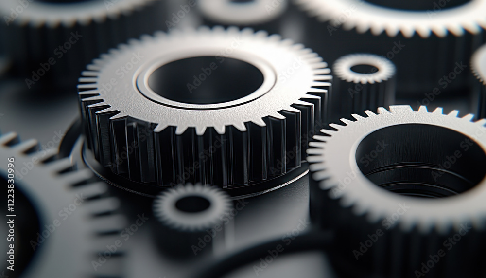 An Interconnected gears representing productivity and teamwork in corporate setting An Interconnected gears representing productivity and teamwork in corporate setting
