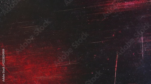 Captivating retro inspired abstract image featuring a dramatic flare glare grunge scratches dust particles and a rich red light leak effect