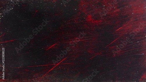 Nostalgic retro abstract grunge texture background with defocused bokeh glowing red optical flares scratches and dust for a timeless and atmospheric photography effect