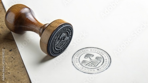 Wooden Rubber Stamp with Imprint